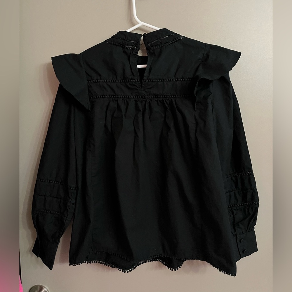 J Crew Crocheted Lace Ruffle Top - Picture 3 of 5